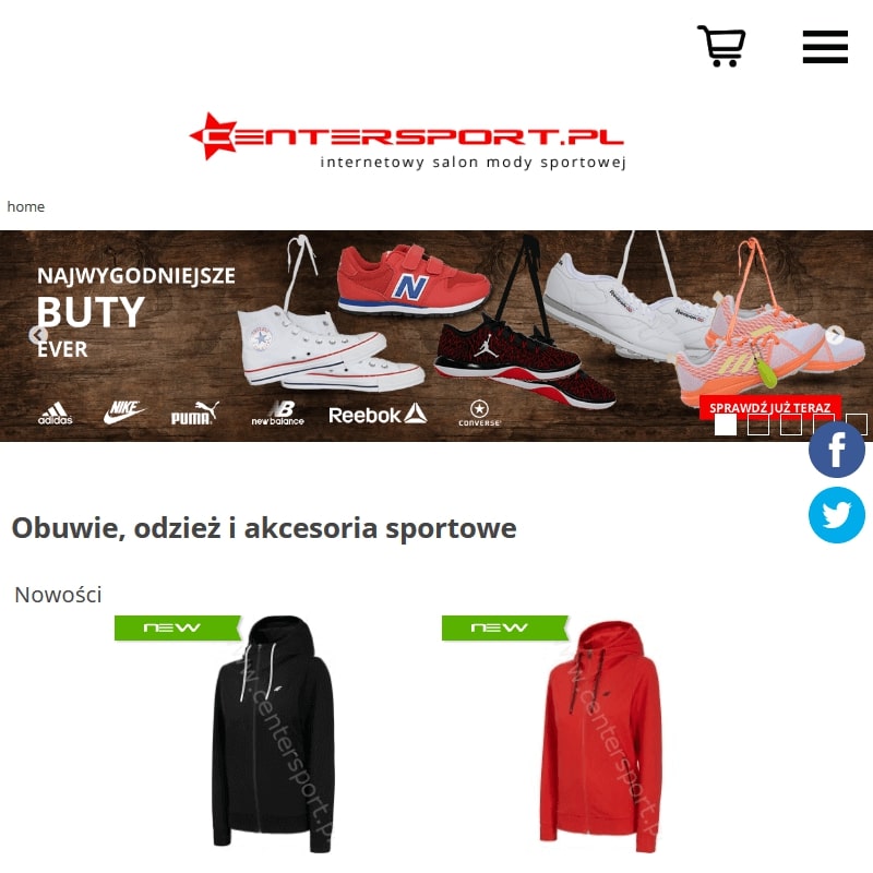 Internetowy salon mody sportowej