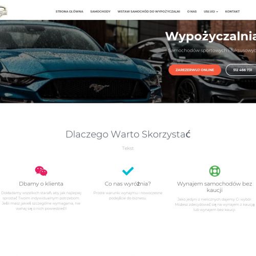 Wypożyczalnia samochodów luksusowych