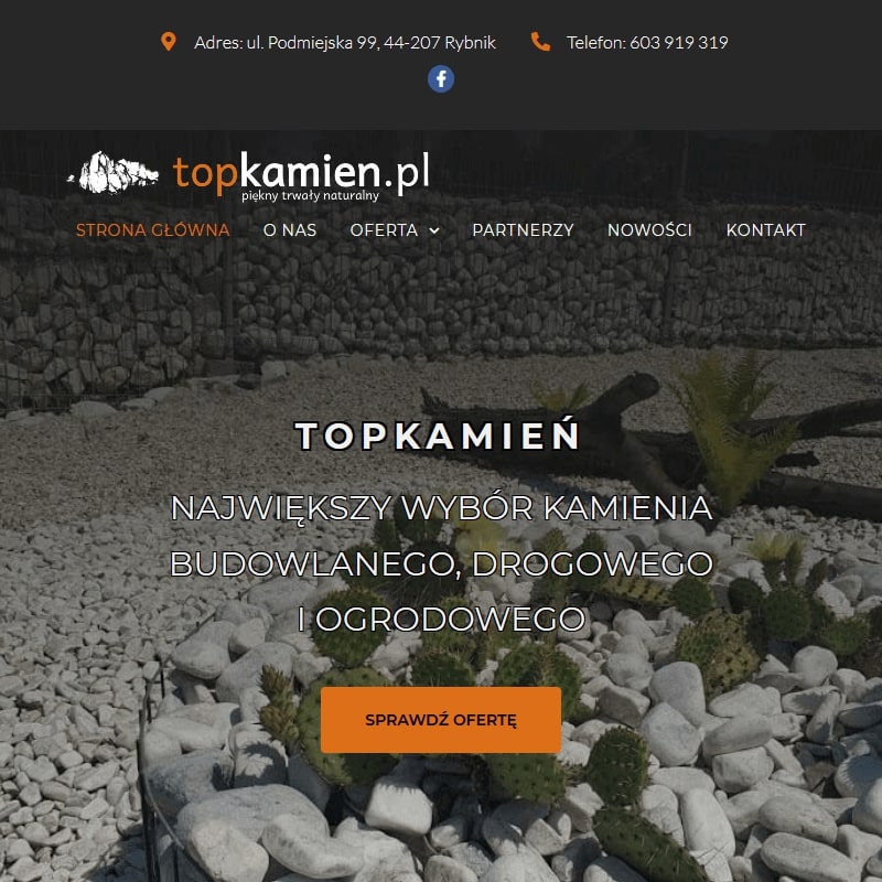 Kamień drogowy lub ozdobny