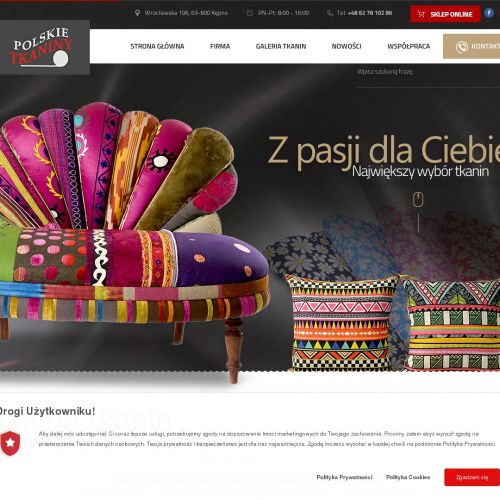 Welur, żakard i tkaniny materacowe