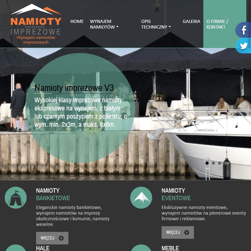 Namioty wystawowe i cateringowe