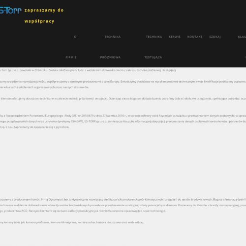 Serwis komór termicznych i korozyjnych