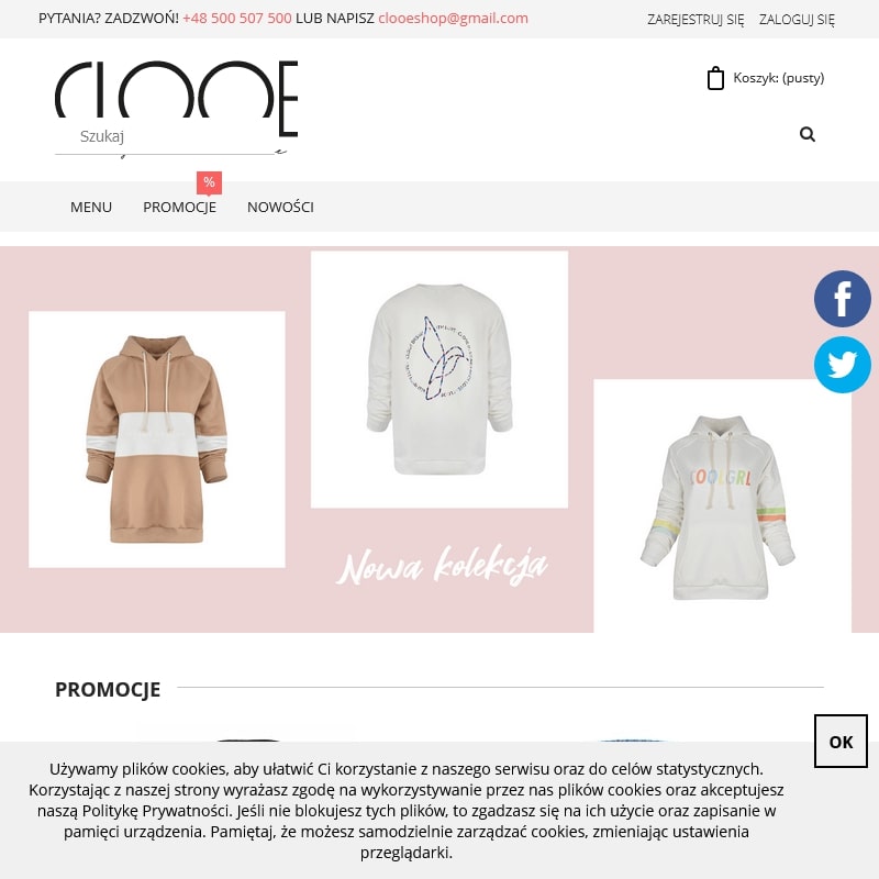 Luźne spodnie materiałowe