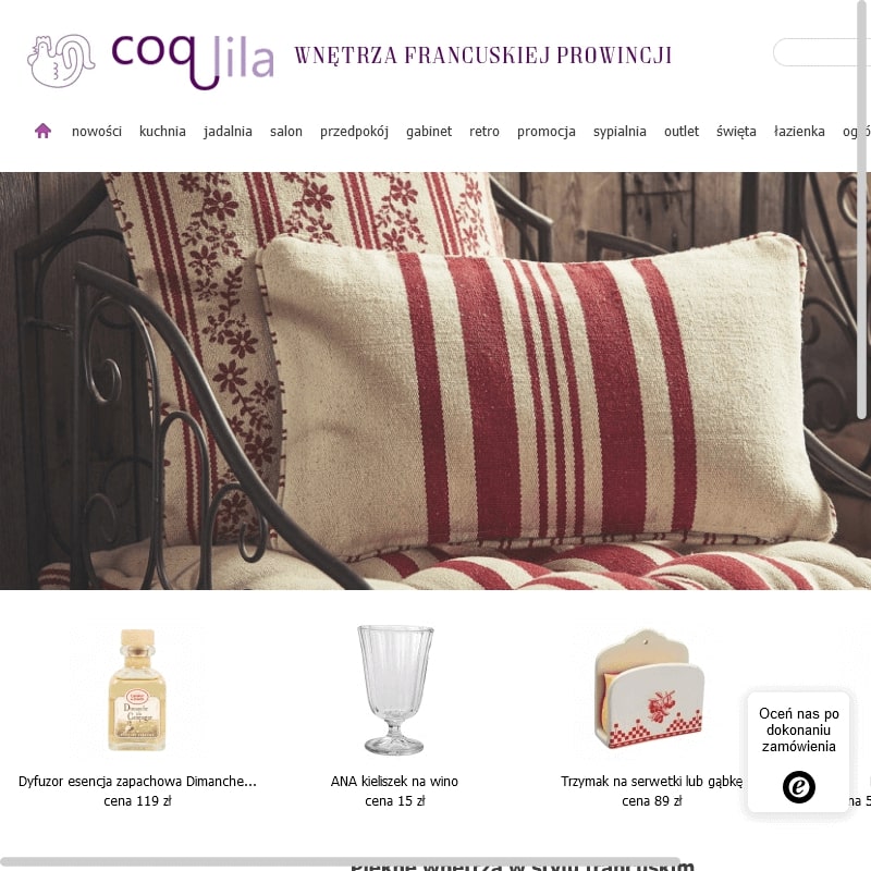 Artykuły dekoracyjne z motywem Prowansji