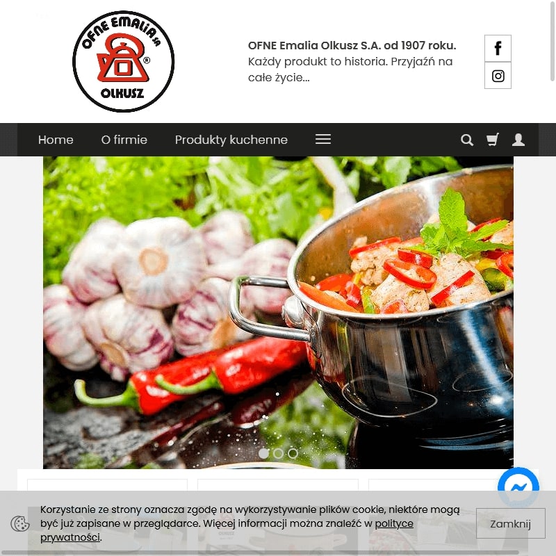 Garnki emaliowane oraz patelnie