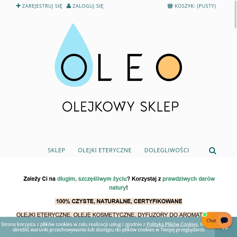 Czyste certyfikowane olejki eteryczne