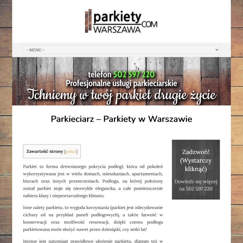 Usługi parkieciarskie na terenie Warszawy