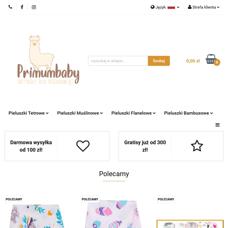 Pieluszki tetrowe dla dziewczynki